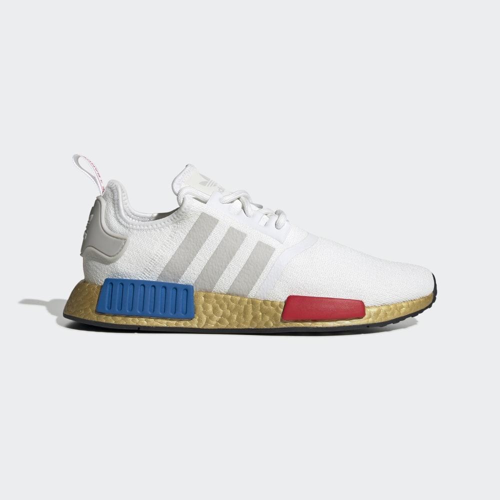 Originals Adidas NMD_R1 Dama Romania - Albi/Rosii/Albastri FV3642